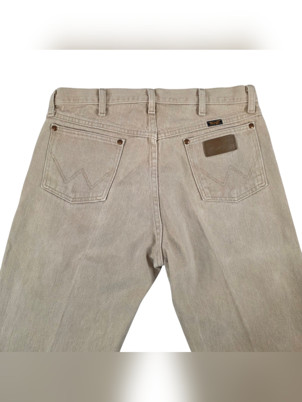 Wrangler Tan Straight Leg Jeans Men 34x32 Western Cowboy Workwear Ranchwear
